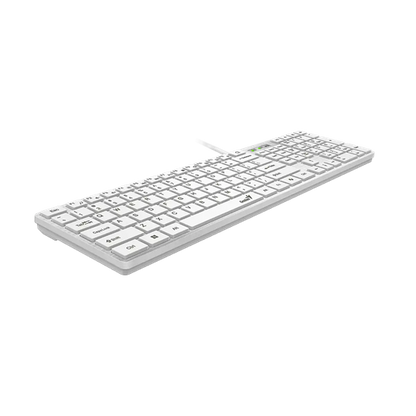 Genius Keyboard Wired, Slimstar 126, White