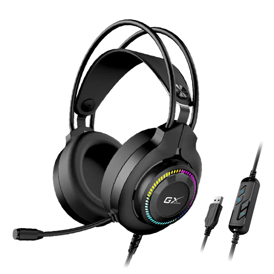 Genius Headset Gaming HS-GX580U, RGB LED, USB conn