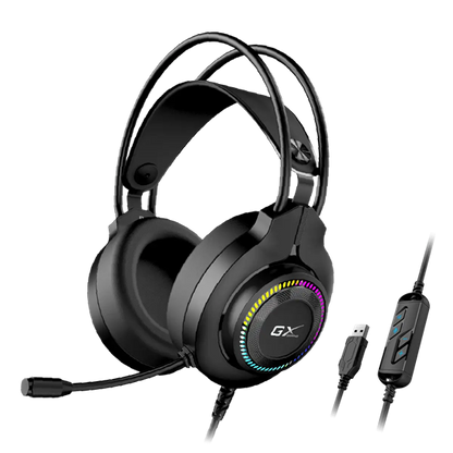 Genius Headset Gaming HS-GX580U, RGB LED, USB conn