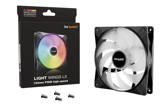 Be Quiet CPU Cooler, Light Wings LX 3-Pack Fan, 14
