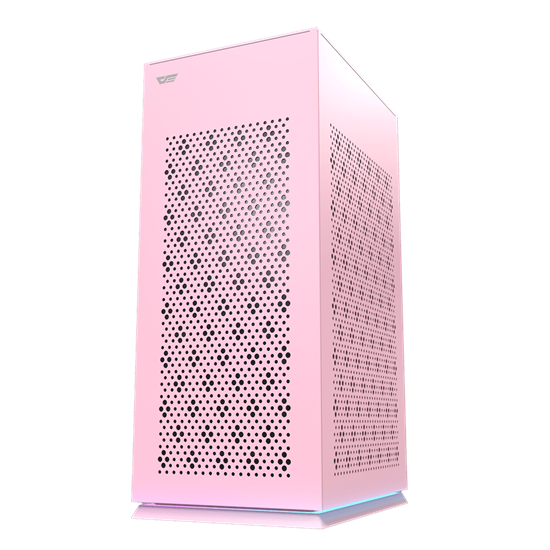 Darkflash Case DLH21, ITX Tower, Light Strip,Pink