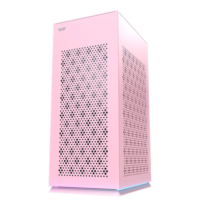 Darkflash Case DLH21, ITX Tower, Light Strip,Pink