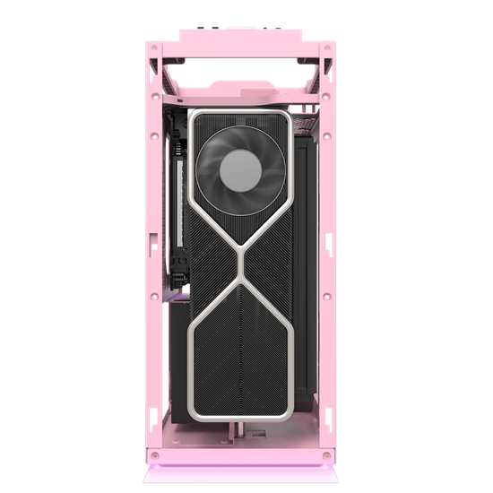 Darkflash Case DLH21, ITX Tower, Light Strip,Pink