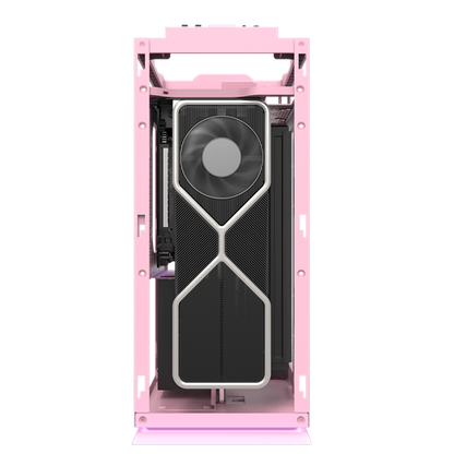 Darkflash Case DLH21, ITX Tower, Light Strip,Pink