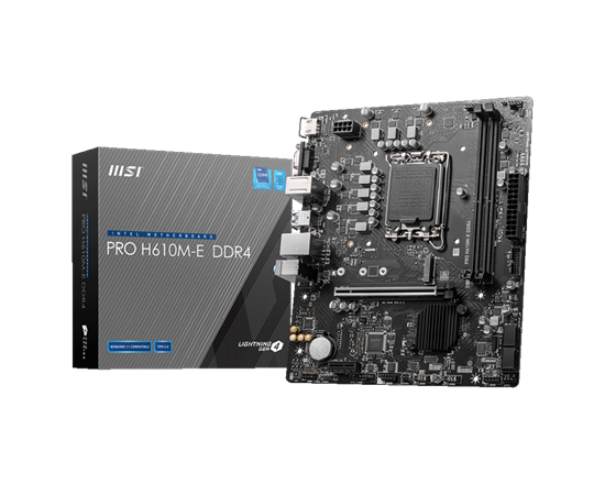 MSI MB PRO H610M-E DDR4, Supp. IntelCore 14/13/12t