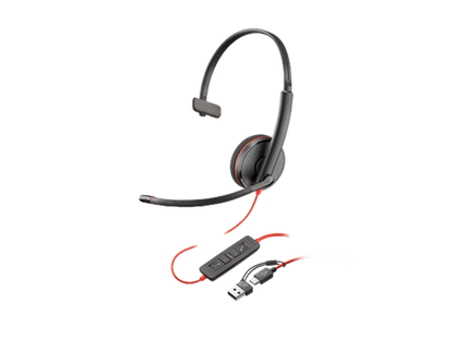 HP Poly Headset BW 3210, Monaural, USB-C+USB, C/A