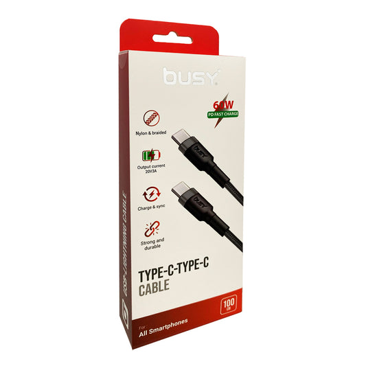 Cable Busy Type C to Type C 1 m 60W