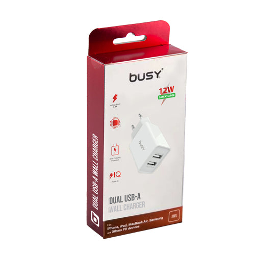 Busy Dual USB-A Charger 12W