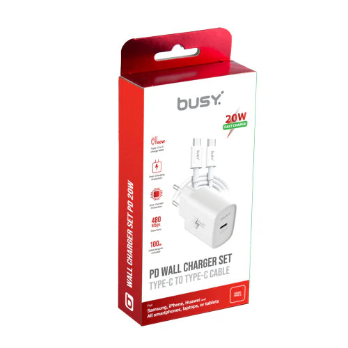 Busy Mbushes + Kabllo Per Prize Type-C to Type-C 20W