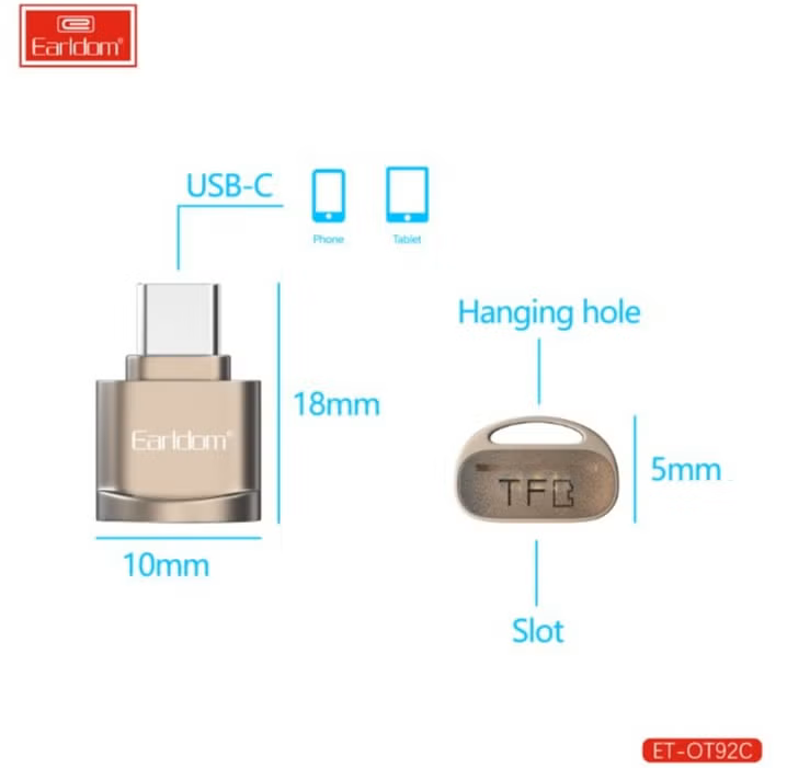 Mini SD Card Lexues per USB-C Earldom OT-92C