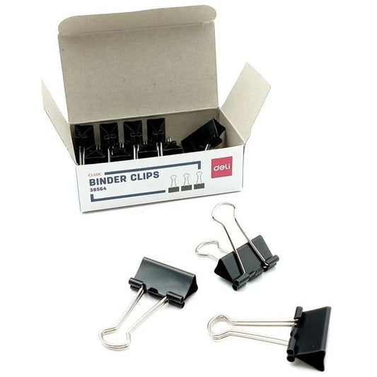Deli Binder Clips 25Mm 38564 1/12