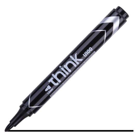 Deli Permanent Marker Black 1.5Mm U10020 1/12