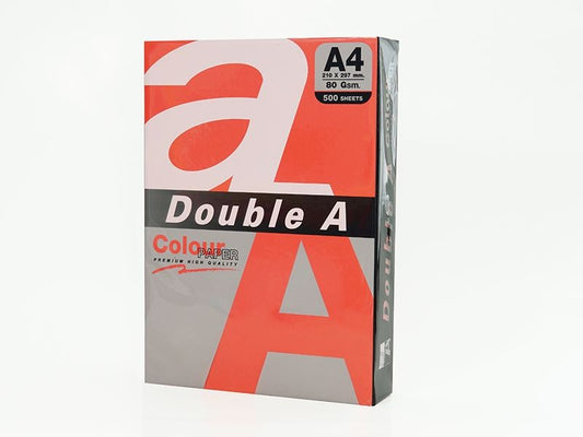 Double A Color Paper A4 80Gr Red 100Fl