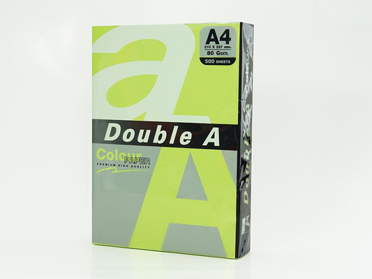 Double A Leter Me Ngjyre A4 75Gr Neon Green 100Fl
