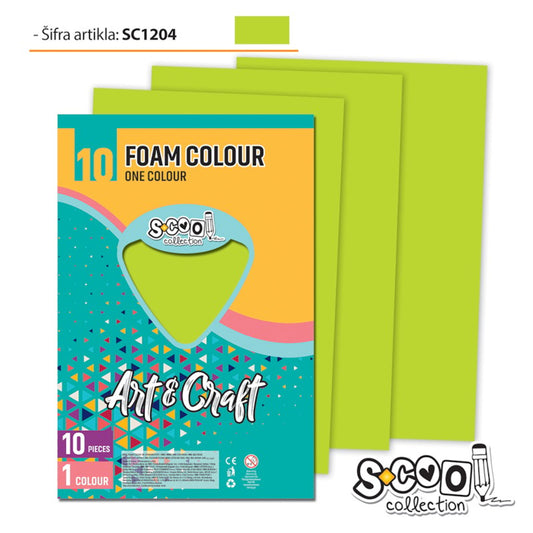 Osh Decorative Paper Neon Green 20X30Cm 1/10 Sc1204