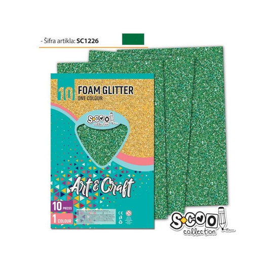 Osh Decorative Paper With Green Leaves 20X30Cm 1/10 Sc1226