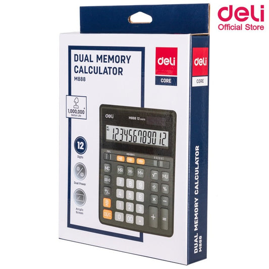 Deli Calculator Dual Memory M888