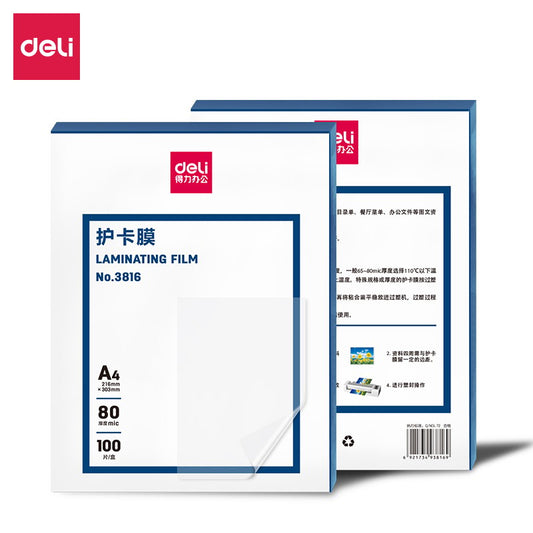 Deli Lamination A4 80Mic 1/100 3816