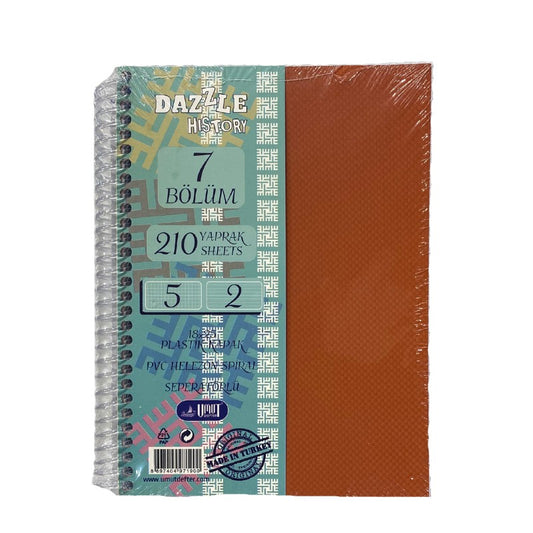 Umut Notebook B5 With 5+2 Dividers 210Fl 1/18