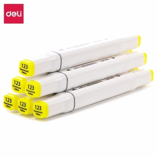 Deli Sketch Marker With Cope Fluorescent Yellow 123