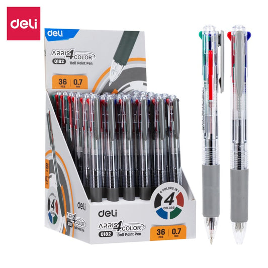 Deli Chemical Ballpoint 0.7 With 4 Colors Q182 1/36