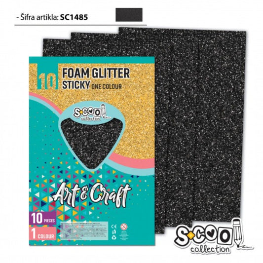 Osh Decorative Sticky Paper With Black Glitter 1/10 Sc1485