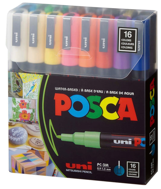 Uni-Marker Set Posca Pc-3M Standard Colors 16/1
