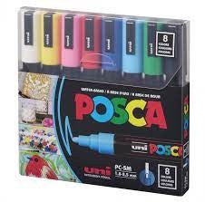 Uni-Marker Set Posca Pc-5M Basic Colors 8/1