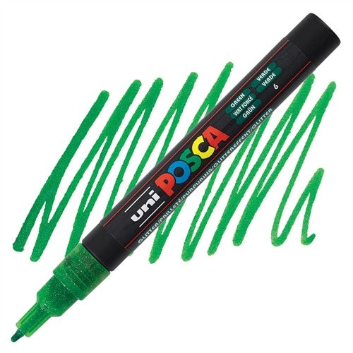 Uni-Marker Pc-3Ml Posca Glitter Green