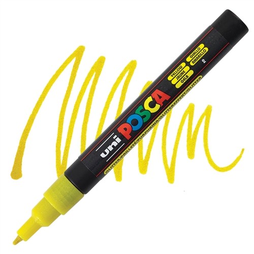 Uni-Marker Pc-3Ml Posca Glitter Yellow