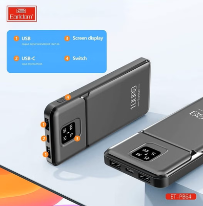 Powerbank Earldom 10000mAh PB64