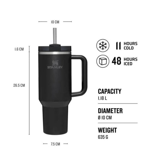 Stanley Thermos Quencher 1.2L H2.0 Tumbler Black 10-10824-399