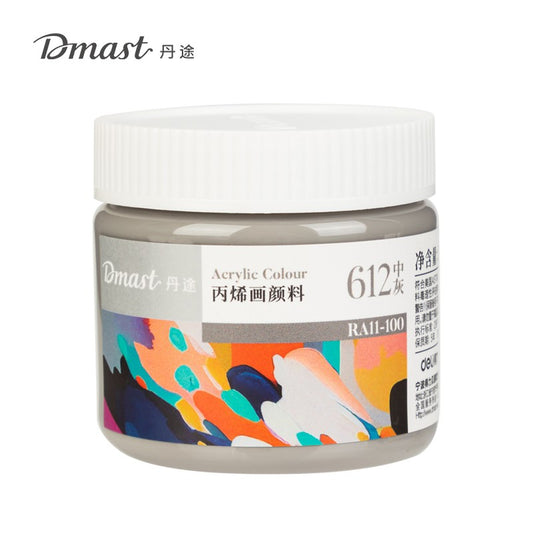 Deli Acrylic Paint 100Ml 612 Medium Grey