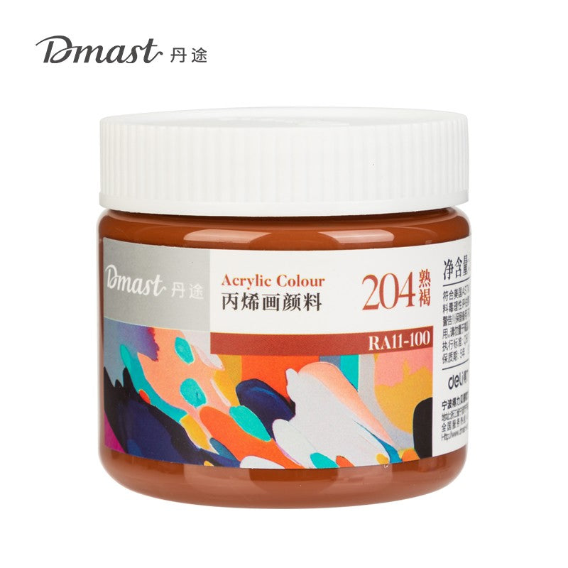 Deli Acrylic Paint 100Ml 204 Ripe Brown