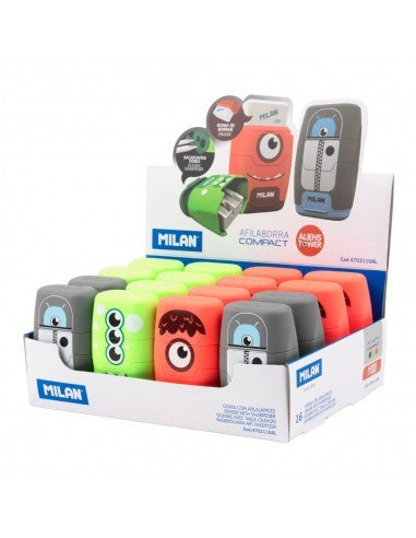 Milan Sharpener+Rubber Aliens 4703116Al