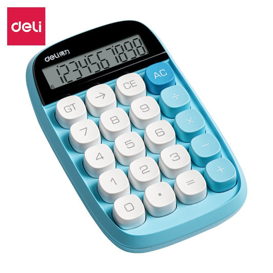 Deli Calculator 10 Digit Blue Te35