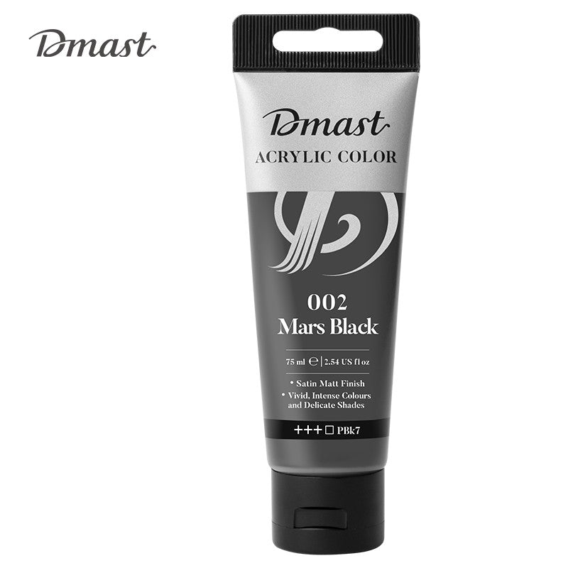 Deli Acrylic Paint Dmast 75Ml Mars Black 1/12 C330-Mb