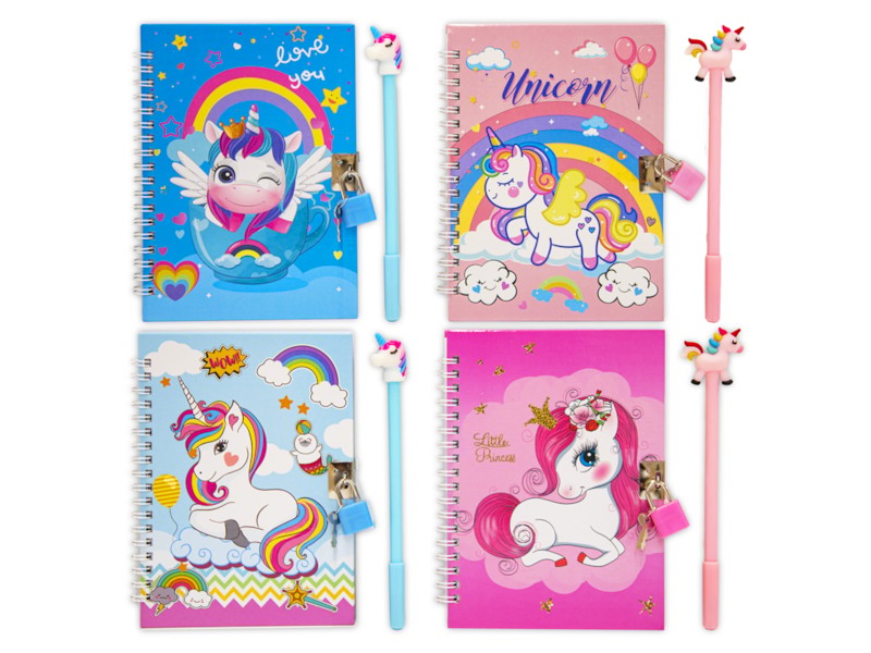 Teo Spiral Notebook + Pen Unicorn 4 Models 07024593
