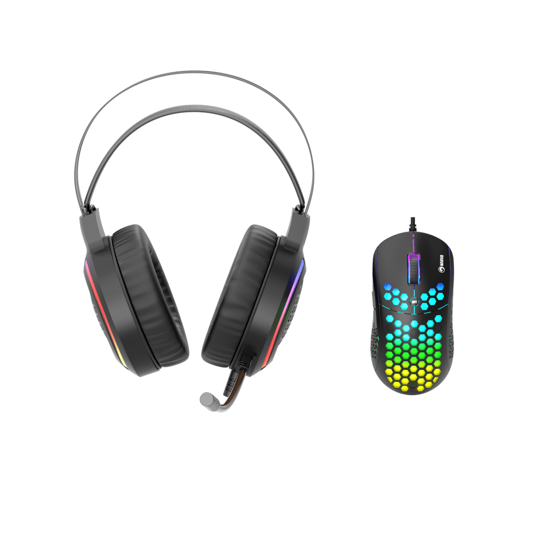 Set - Mouse + Headphones MARVO MH01 BK