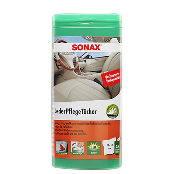 SONAX Leckë për mirëmbajtjën lëkurës, 25 copa