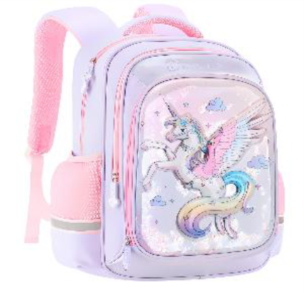 Çantë shkolle për vajza Unicorn, vjollcë