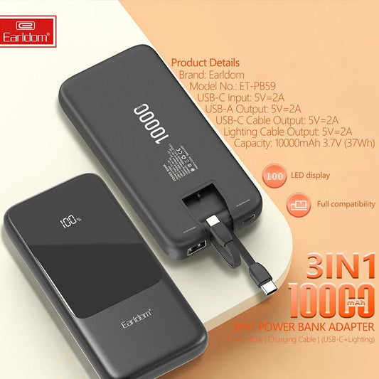 Powerbank Earldom 10000mAh PB59