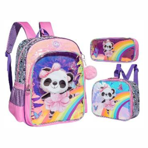 Çantë shkolle për vajza, set 3n1