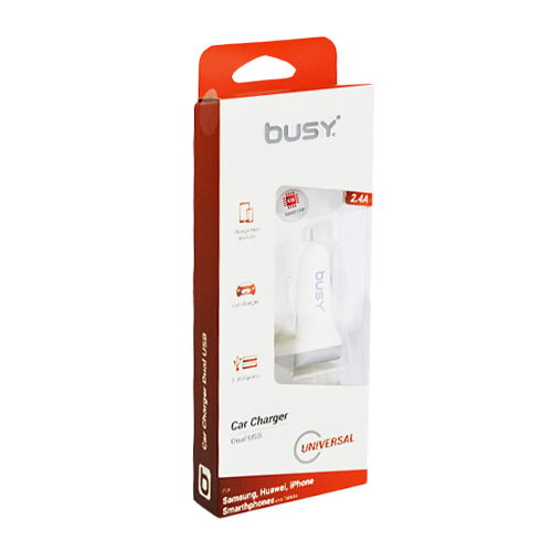 Car Charger for Iphone and Android 2.4 A White