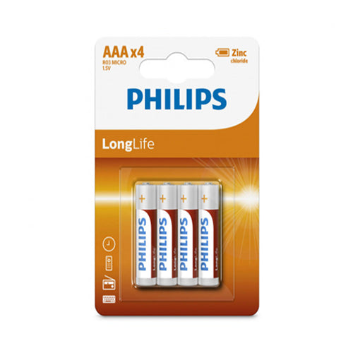 Philips Bateri AAA Longlife 4 / set