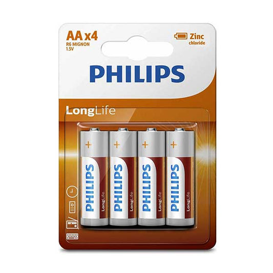 Philips Bateri AA Longlife 4 / set