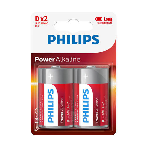 Philips Bateri LR20 Alkalin 2 / set
