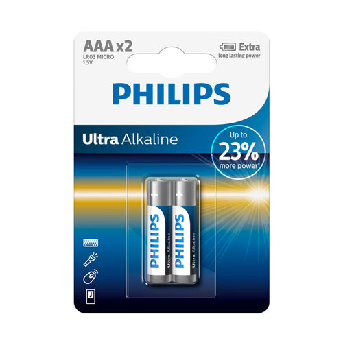 Philips Bateri AAA Ultra Alkalin 2 set