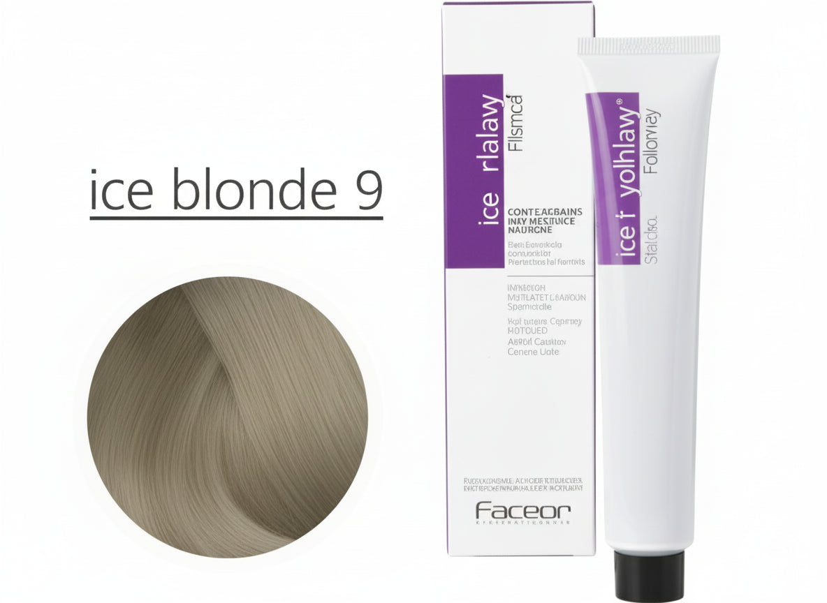 Ngjyre për flokë 9.ICE Bionde akulli shumë e çelët + Hidrogjen 150ml gratis