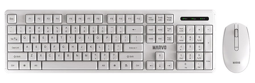 Set - Keyboard + Mouse (2N1) MARVO WS005 WH